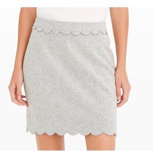 CLUB MONACO $150 Grey Wool Blend Scallop Meelo Skirt Size 0